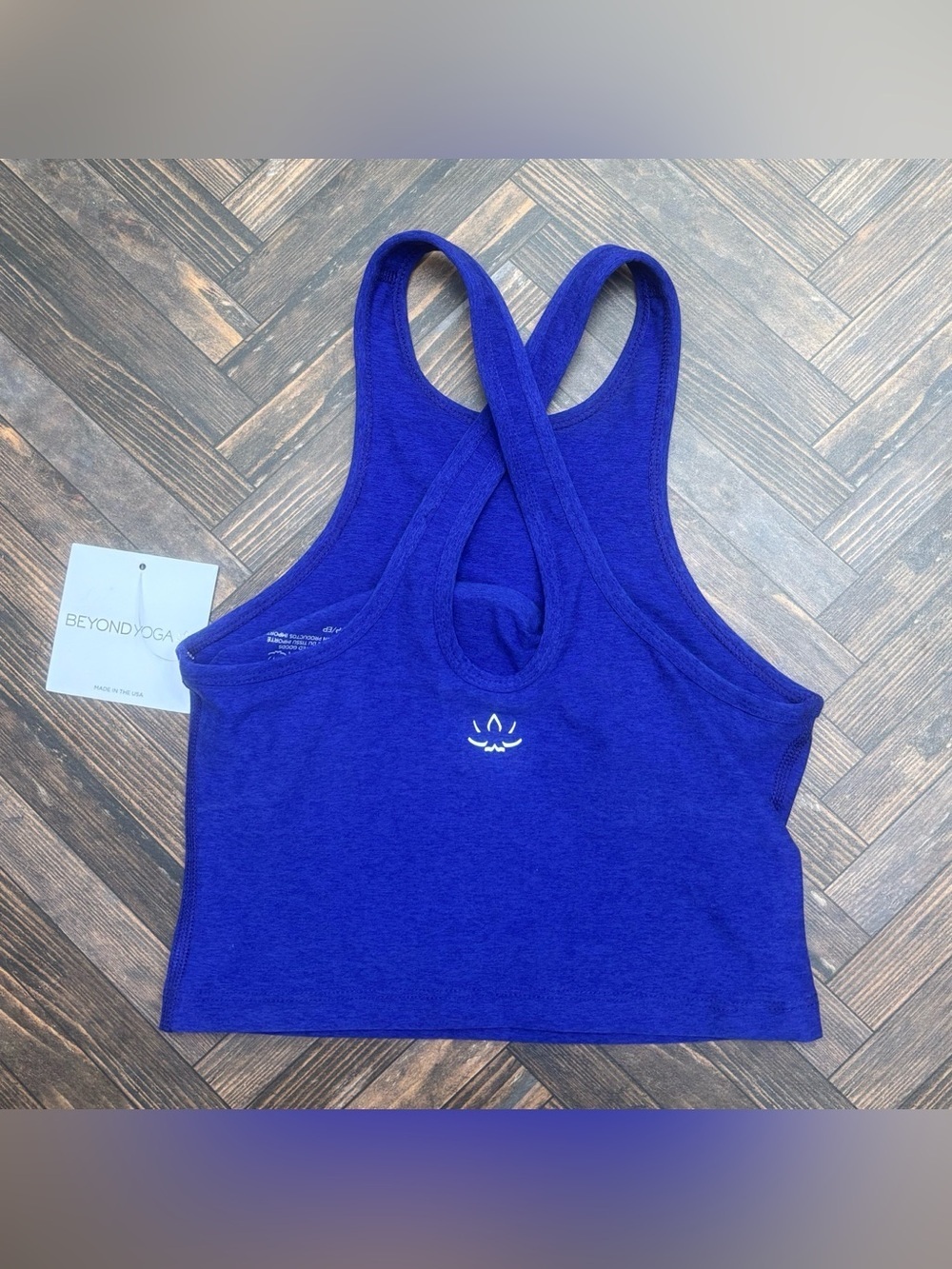 NWT Beyond Yoga Cropped Tank Top In Blue Size XS